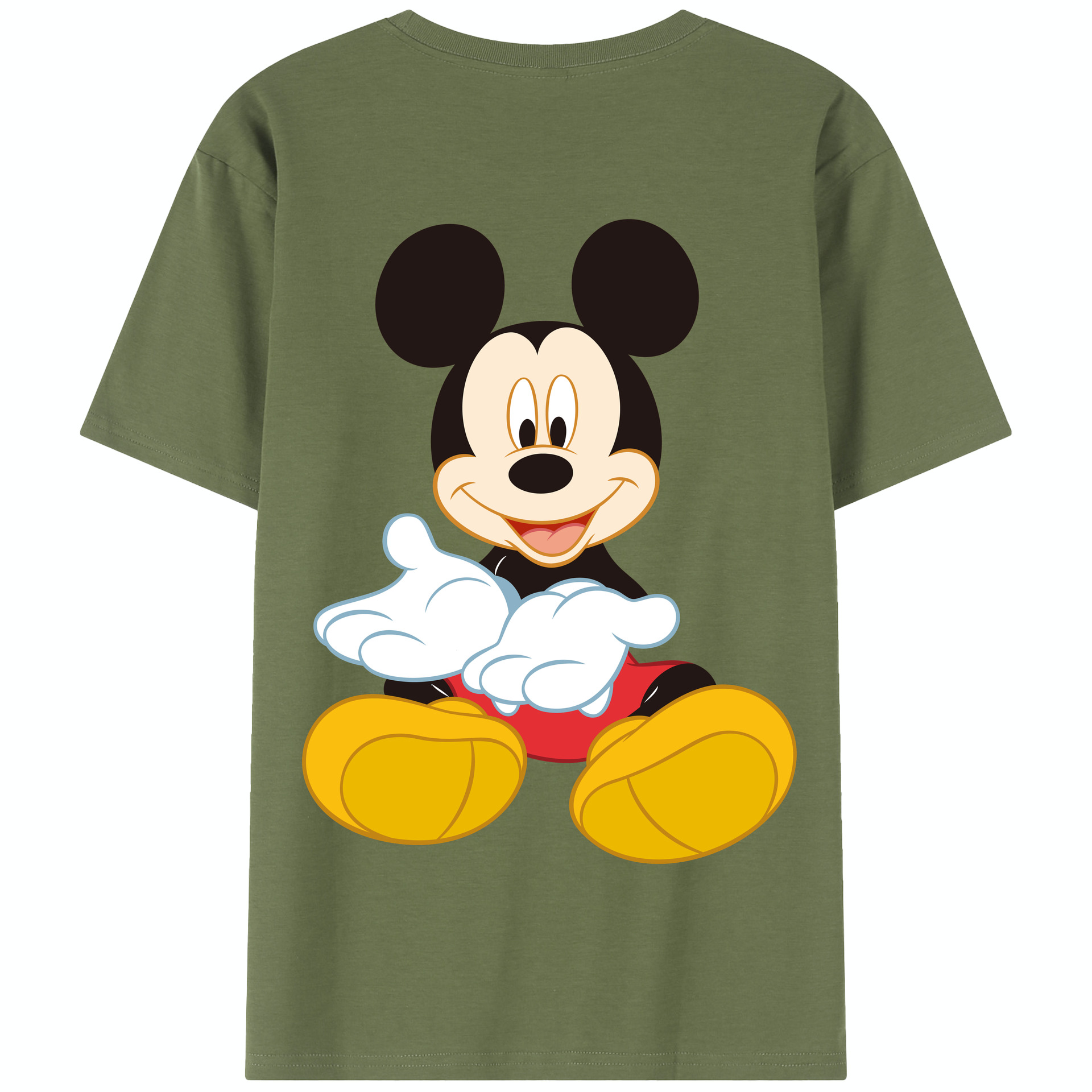 （画像用） ミッキーマウス Mickey Mouse 綿100％半袖Tシャツ（背面プリント）